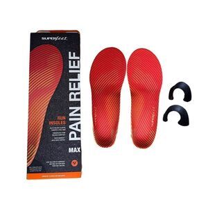 NEW Superfeet Size B Orange Pain Relief Max Run Insoles Women 4.5-6